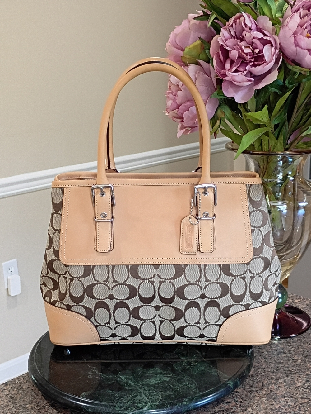 Vintage Coach Hampton Signature Satchel Bag